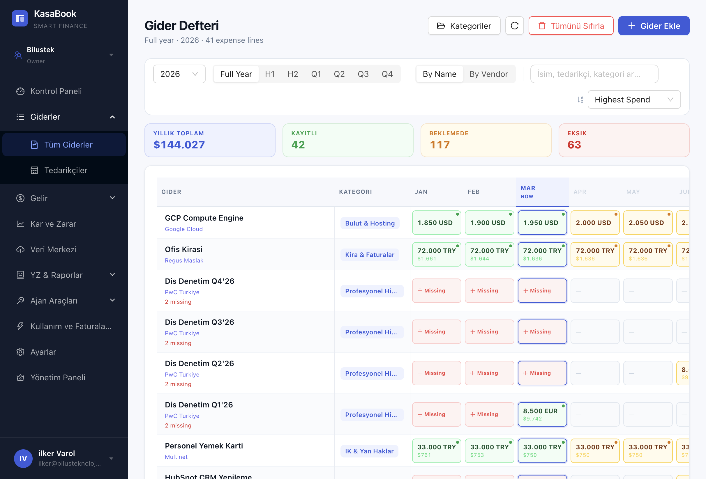 KasaBook gider defteri